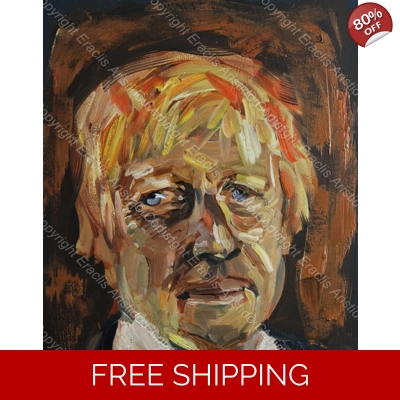 Boris Johnson Oil Portrait 195